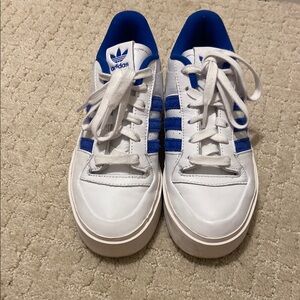 Adidas White and Blue Sneakers